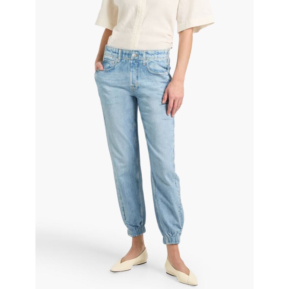 Rag and Bone Jogger Jeans Miramar denim print French cotton-terry track pants XL